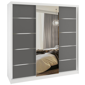 Armadio scorrevole SERENITY 200 cm grigio opaco Produttore MT SERENITY SZP5/0/W/SR/0/HIAL