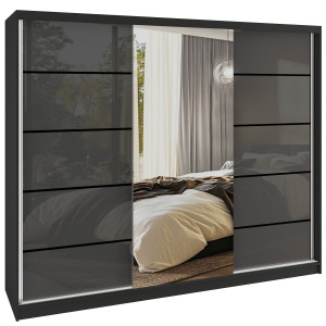 Armadio scorrevole SERENITY 200 cm grigio lucido Produttore MTG SERENITY SZP5/0/B/S/0/HIAL