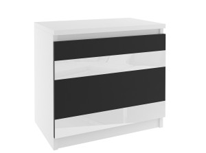 Éjjeliszekrény Belini fehér fekete MH SN1/0/W/B/W/0