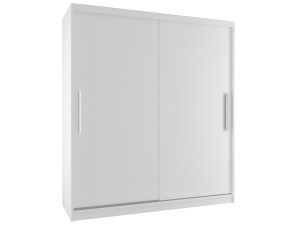 Tolóajtós szekrény 133 cm Belini fehér matt SI SZP2/2/W/W/0/AL
