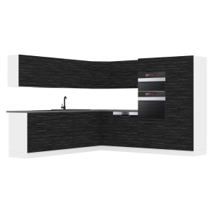 Konyhabútor Premium Full Version 540 cm fekete ébenfa munkalap nélkül TOR JANE/0/WT/HK/0/B1