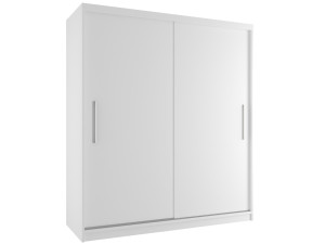 Tolóajtós szekrény 158 cm Belini fehér matt tükörrel és fiókokkal SI SZP3/3/W/W/0/AL