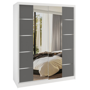 Tolóajtós szekrény SERENITY 133 cm szürke matt ME SERENITY SZP6/0/W/SR/0/HIAL