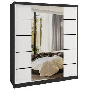 Tolóajtós szekrény SERENITY 158 cm fehér matt ME SERENITY SZP7/0/B/W/0/HIAL