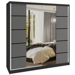 Tolóajtós szekrény SERENITY 200 cm szurke matt ME SERENITY SZP5/0/B/SR/0/HIAL