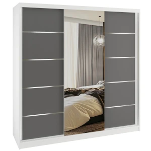 Tolóajtós szekrény SERENITY 200 cm szurke matt MT SERENITY SZP5/0/W/SR/0/HIAL