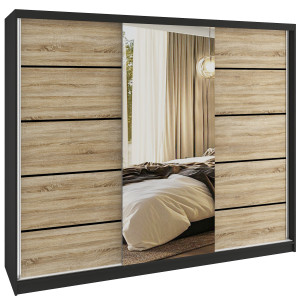 Tolóajtós szekrény SERENITY 232 cm tölgy sonoma matt MBP SERENITY SZP8/0/B/DS/0/HIAL