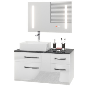 Fürdőszoba szett Euphoria EUP P 90P/0/W/W/0/BK/MB