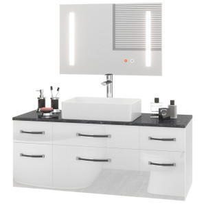 Fürdőszoba szett Euphoria EUP P 120/0/W/W/0/BK/MB