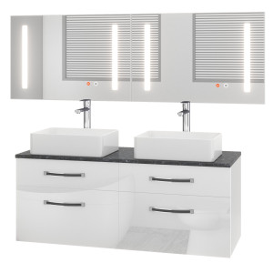 Fürdőszoba szett Euphoria EUP P 120D/0/W/W/0/BK/MB