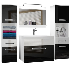 Ensemble de meubles de salle de bain Glamour 105 GLA P 6/0/W/BW/0/MB/PP