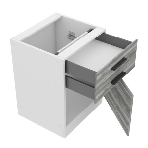 Meuble bas de cuisine 60 cm tiroirs TOR SDSZ60/0/WT/GW/0/B1/PP
