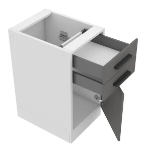 Meuble bas de cuisine 40 cm tiroirs TOR SDSZ40/0/WT/SR/0/B1/PP