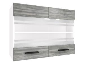 Küchenschrank Belini oben 80 cm grau anthrazit Glamour Wood 