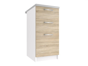 Belini Küchenunterschrank mit Schubladen 40 cm Sonoma-Eiche mit Arbeitsplatte 