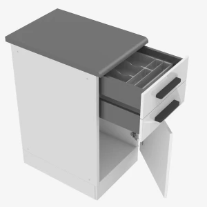 Küchenunterschrank 40cm Schubladen mit Arbeitsplatte 