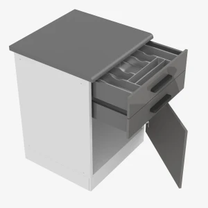 Küchenunterschrank 60cm Schubladen mit Arbeitsplatte 