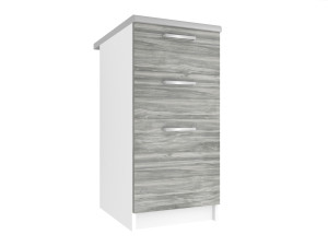 Kuchyňská skříňka Belini spodní se zásuvkami 40 cm šedý antracit Glamour Wood s pracovní deskou Výrobce TOR SDSZ40/0/WT/GW/0/E