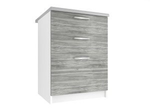 Kuchyňská skříňka Belini spodní se zásuvkami 60 cm šedý antracit Glamour Wood s pracovní deskou Výrobce TOR SDSZ60/1/WT/GW/0/E
