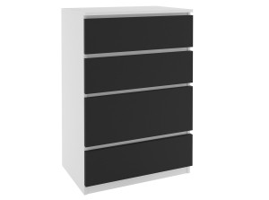 Komoda 76 Belini bílý / černý Výrobce SI KOM1/1/W/B/0/0