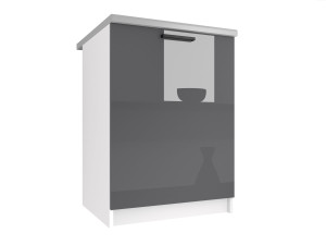 Kuchyňská skříňka Belini spodní 60 cm šedý lesk s pracovní deskou Výrobce INF SD60/0/WT/S/0/B1/