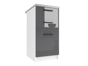 Kuchyňská skříňka Belini spodní se zásuvkami 40 cm šedý lesk s pracovní deskou Výrobce INF SDSZ40/0/WT/S/0/B1