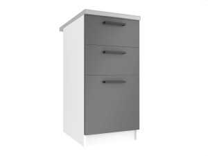 Kuchyňská skříňka Belini spodní se zásuvkami 40 cm šedý mat s pracovní deskou Výrobce TOR SDSZ40/0/WT/SR/0/B1