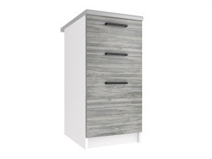 Kuchyňská skříňka Belini spodní se zásuvkami 40 cm šedý antracit Glamour Wood s pracovní deskou Výrobce TOR SDSZ40/0/WT/GW/0/B1