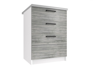 Kuchyňská skříňka Belini spodní se zásuvkami 60 cm šedý antracit Glamour Wood s pracovní deskou Výrobce TOR SDSZ60/1/WT/GW/0/B1