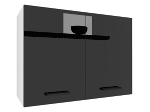 Kuchyňská skříňka Belini horní 80 cm černý lesk Výrobce INF SG80/2/WT/B/0/B1