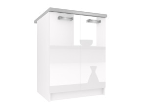 Kuchyňská skříňka Belini spodní 60 cm bílý lesk
 s pracovní deskou Výrobce INF SD2-60/0/WT/W/0/D