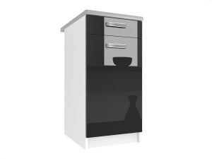 Kuchyňská skříňka Belini spodní se zásuvkami 40 cm černý lesk s pracovní deskou Výrobce INF SDSZ1-40/1/WT/B/0/F