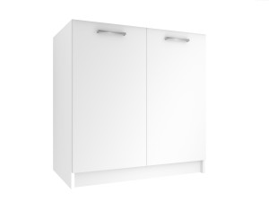 Kuchyňská skříňka Belini dřezová 80 cm bílý mat bez pracovní desky Výrobce TOR SDZ80/0/WT/WT/0/E