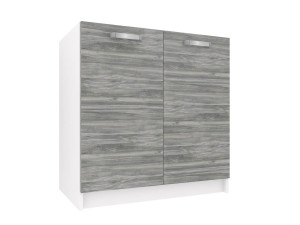 Kuchyňská skříňka Belini dřezová 80 cm šedý antracit Glamour Wood bez pracovní desky Výrobce TOR SDZ80/0/WT/GW/0/U