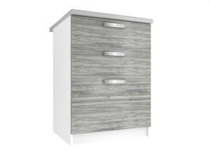 Kuchyňská skříňka Belini spodní se zásuvkami 60 cm šedý antracit Glamour Wood
 s pracovní deskou Výrobce TOR SDSZ60/1/WT/GW/0/U