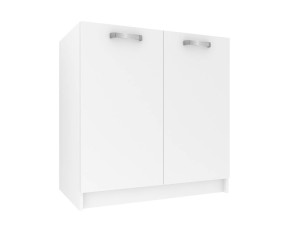 Kuchyňská skříňka Belini dřezová 80 cm bílý mat bez pracovní desky Výrobce TOR SDZ80/0/WT/WT/0/U