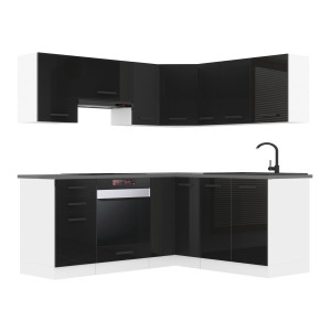 Kuchyňská linka Belini Premium Full Version 380 cm černý lesk s pracovní deskou SARAH Výrobce INF SARAH/1/WT/B/B/B1