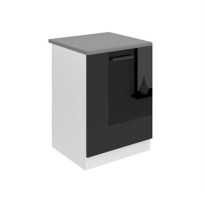 Kuchyňská skříňka Belini Premium Full Version dřezová 60 cm černý lesk s pracovní deskou Výrobce INF SDZ60/0/WT/B/B/B1/PP