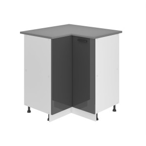 Kuchyňská skříňka Belini Premium Full Version spodní rohová 90 cm šedý lesk s pracovní deskou Výrobce