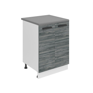 Kuchyňská skříňka Belini Premium Full Version spodní 60 cm šedý antracit Glamour Wood s pracovní deskou Výrobce TOR SD2-60/0/WT/GW/B/B1/PP