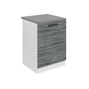 Kuchyňská skříňka Belini Premium Full Version dřezová 60 cm šedý antracit Glamour Wood s pracovní deskou Výrobce TOR SDZ60/0/WT/GW/B/B1/PP