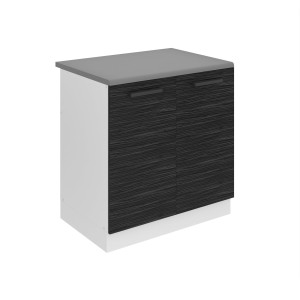 Kuchyňská skříňka Belini Premium Full Version dřezová 80 cm královský eben s pracovní deskou Výrobce TOR SDZ80/0/WT/HK/B/B1/PP