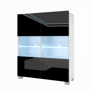 Komoda Belini Premium Full Version černý lesk + LED osvětlení Nexum 7 Výrobce NEX KOM1/1/W/B/0/0