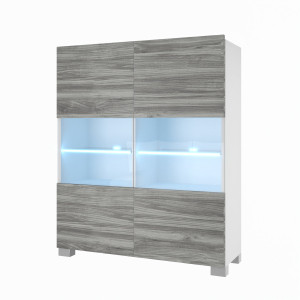 Komoda Belini Premium Full Version šedý antracit Glamour Wood + LED osvětlení Nexum 10 Výrobce NEX KOM1/1/W/GW1/0/0