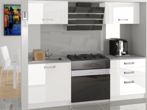 Kuchyňská linka Belini 120 cm bílý lesk s pracovní deskou Vulcano Výrobce INF VULCANO/3/WT/W/0/D