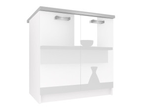Kuchyňská skříňka Belini spodní 80 cm bílý lesk s pracovní deskou Výrobce INF SD80/0/WT/W/0/D