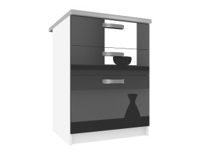 Kuchyňská skříňka Belini spodní se zásuvkami 60 cm černý lesk s pracovní deskou Výrobce INF SDSZ60/1/WT/B/0/F