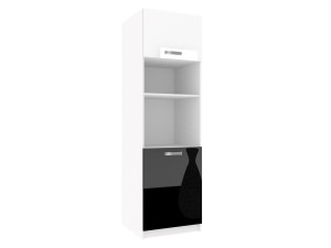 Vysoká kuchyňská skříňka Belini pro vestavnou troubu 60 cm bílý lesk / černý lesk Výrobce INF SSP60/0/WT/WB/0/F