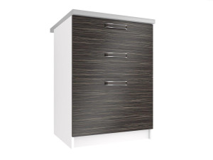 Kuchyňská skříňka Belini spodní se zásuvkami 60 cm královský eben s pracovní deskou Výrobce TOR SDSZ60/0/WT/HK/0/F