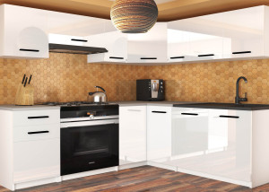 Kuchyňská linka Belini 360 cm bílý lesk s pracovní deskou Lidiauniqa2 Výrobce INF LIDIAUNIQA2/5/WT/W/0/B1